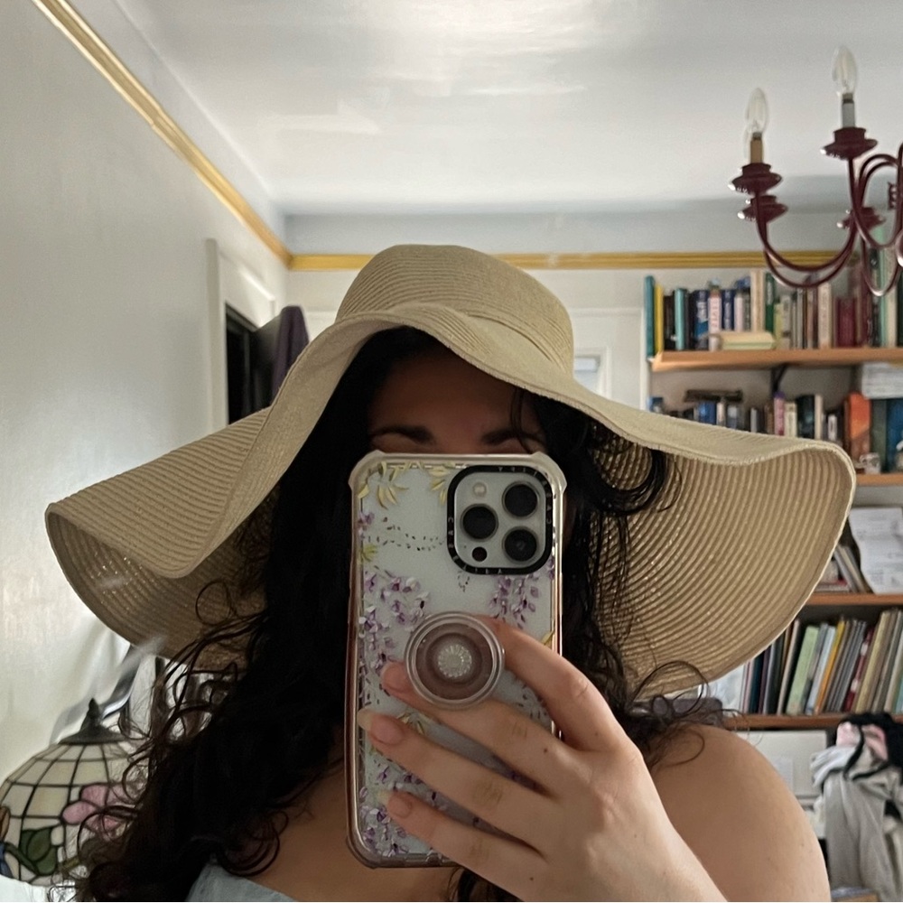 Wide Brim Floppy Gottex Belladonna Straw Sun Hat NWOT